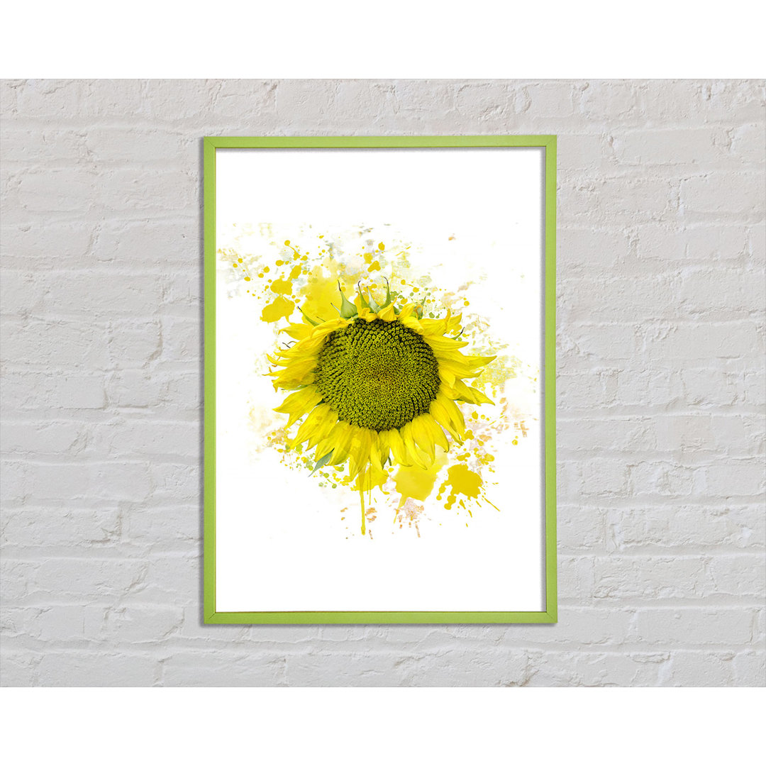 Sonnenblume Splash 2 - Einzelne Bilderrahmen Kunstdrucke