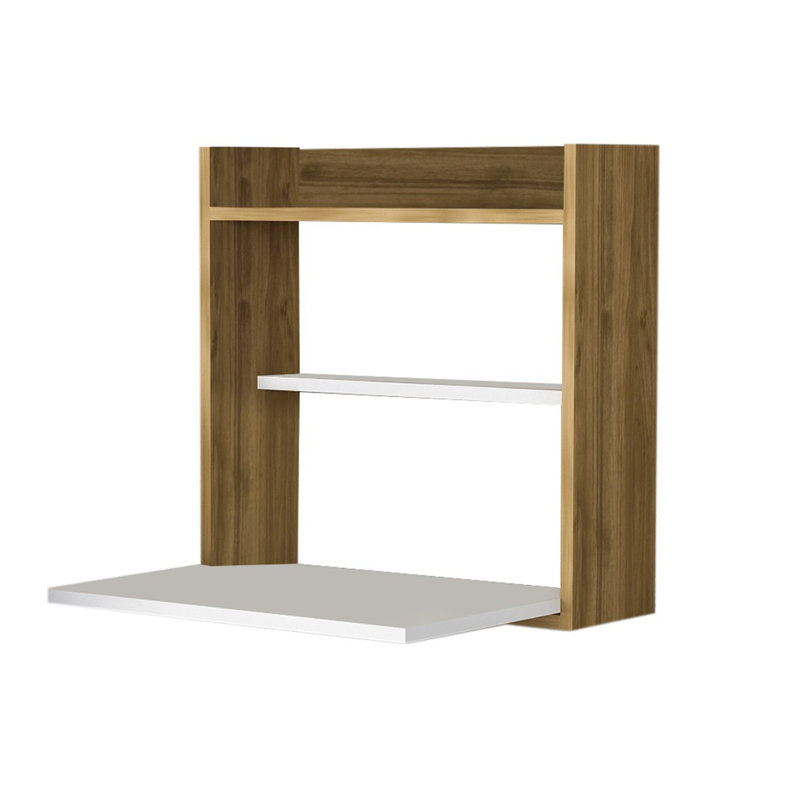 Gizell 24'' W Rectangle Floating Study Desk With Cabinet