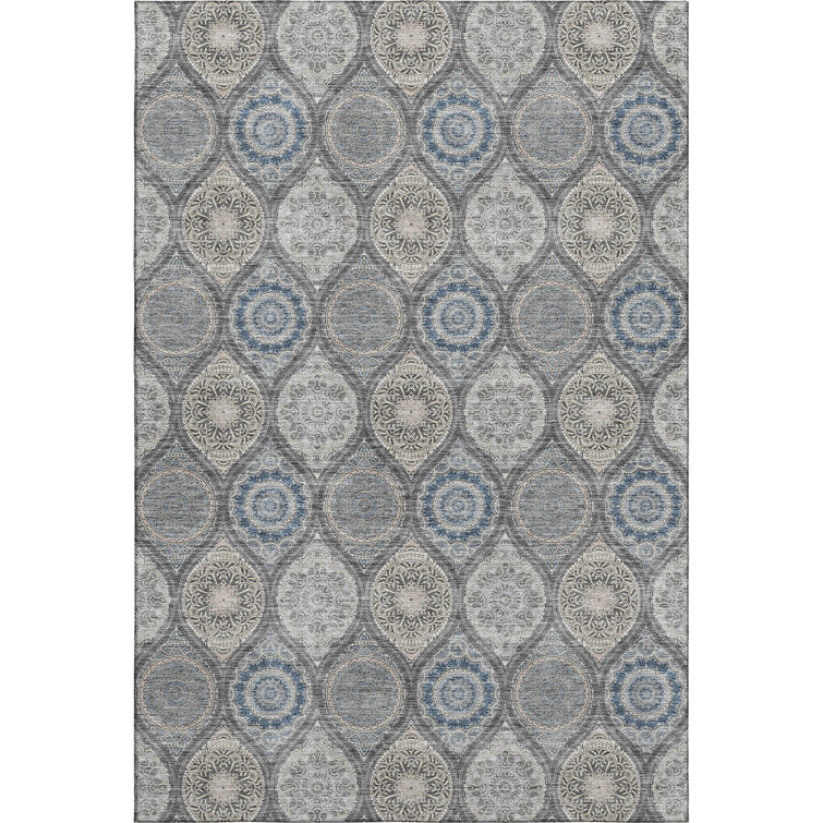 Premium Machine Washable Prisco Gray Rug