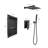 Shower In Black Matte With Hand And Rain Head Handheld