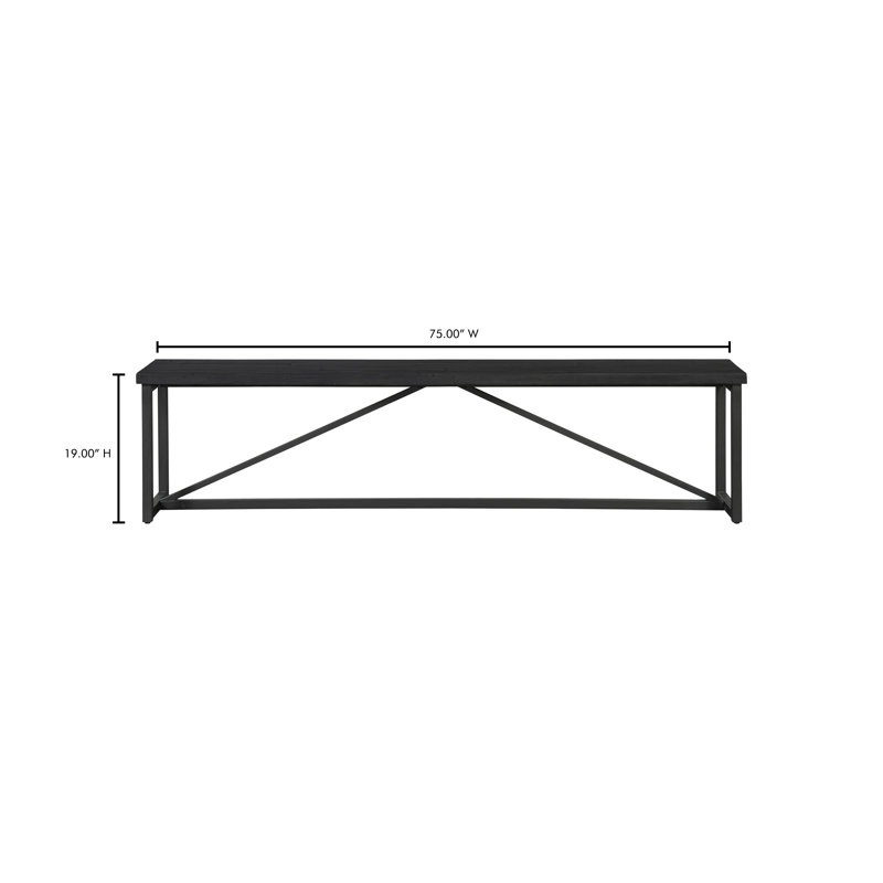Sierra Dining Bench, Black