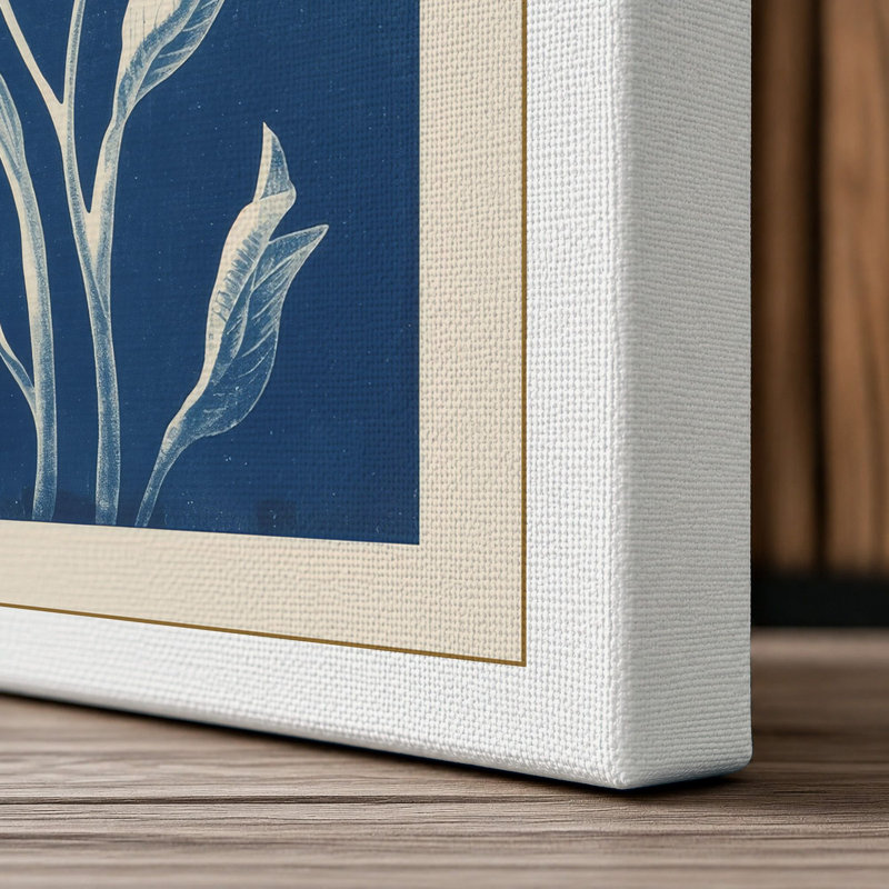 Daisies in Bloom Botanical - Wrapped Canvas, 30x20 - 76.2 x 50.8 cm, White Border