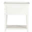 Carmona White 2-Drawer Tray Top Nightstand