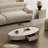Modern Simple Oval Microcrystalline Coffee Table