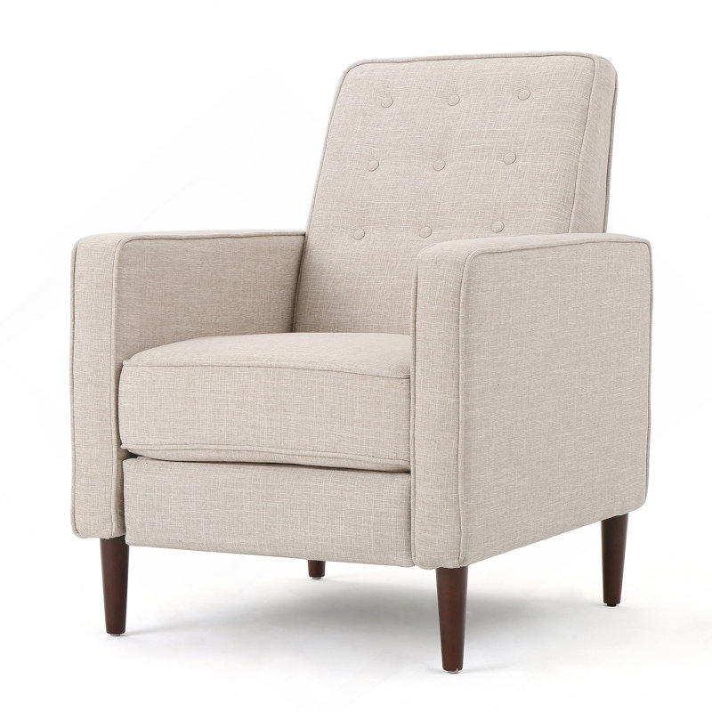 Recliner, Beige Fabric