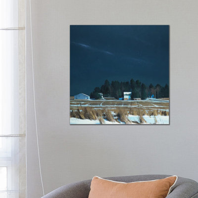 Hugo Farmstead at 1 AM 1 Piece Wrapped Canvas Painting
