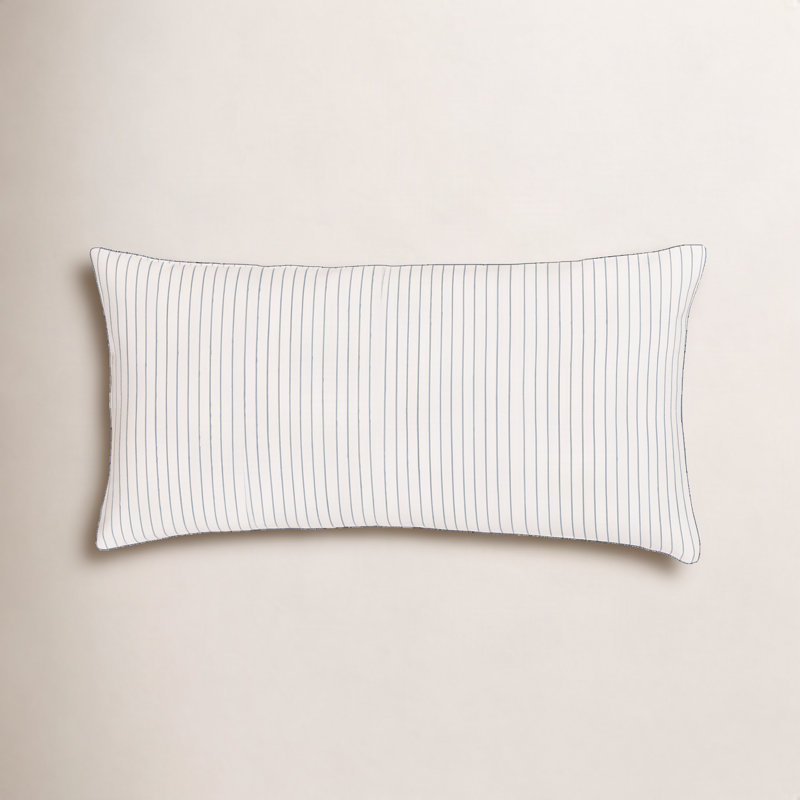 Oreiller Hadwyn Rudder Chambray, Chambray, Polyester, Rectangle H 12 po x l 21 po