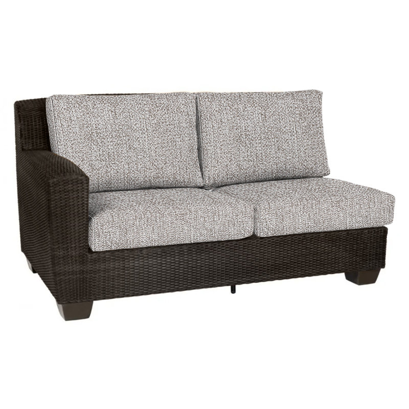 Saddleback 63'' Wide Premium All-Weather Wicker Loveseat with Cushions, Coffee, Chartres Malt Sunbrella®