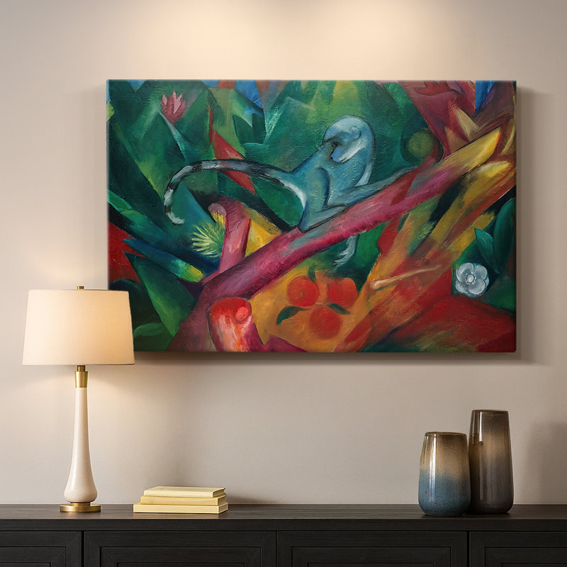 Le singe (Das Äffchen) -Franz Marc-Gallery, toile tendue-1912, 18 x 27
