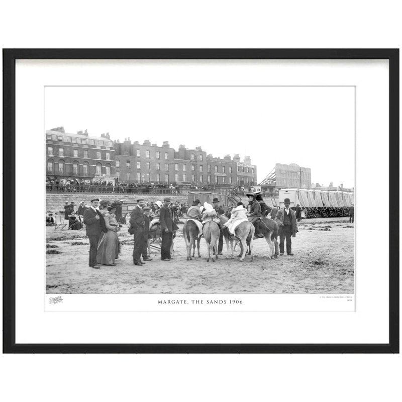 Margate, The Sands 1906 by Francis Frith - Single Picture Frame Print, 45cm H x 60cm W x 2.3cm D
