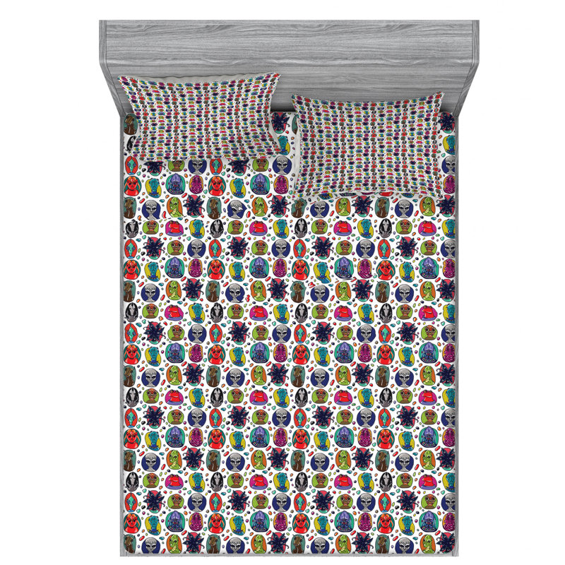 Microfiber Sheet Set, Queen Sheet Set with Fitted Sheet