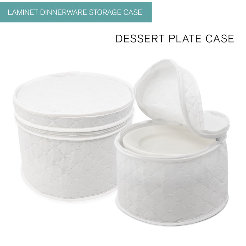 Vinyl Dinnerware Storage Set with Felt Dividers Included