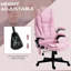 Fauteuil de bureau à 6 points de massage vibrant avec chaleur, fauteuil de bureau en lin à dossier haut avec dossier inclinable, accoudoirs rembourrés et télécommande-356827116
