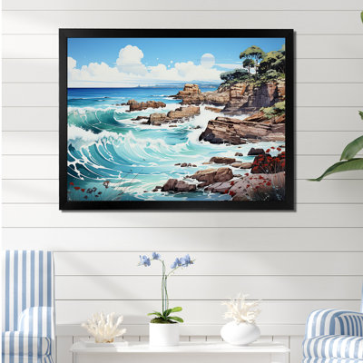 «Blue Beach Waves Fusion II», reproduction sur toile