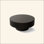 Table basse ronde en forme d'olive avec relief décoratif fabriqué à la main, table d'appoint en bois robuste pour le salon