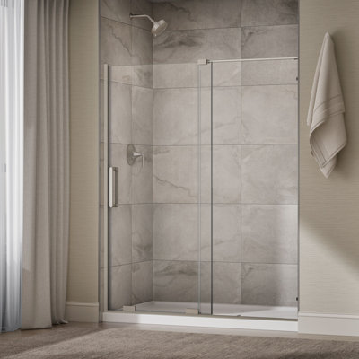 Echelon Sliding Shower Door, 71-3/4 In. H X 55-3/4 - 59-3/4 In. W, With 5/16 In. Thick Crystal Clear Glass