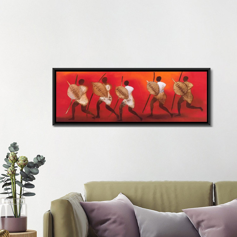 «Figuras II», impression sur toile, H 20 po x l 60 po x P 1,5 po, Toile encadrée noire