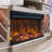 75 Inch Electric Fireplace Tv Stand For Tvs Up To 85'' With 36" Fireplace & Led Lights With Shelves & Storage-1842948888
