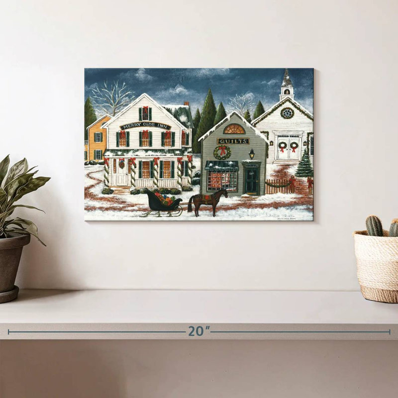 Lelend Christmas Village foncé, H 8 po x l 12 po