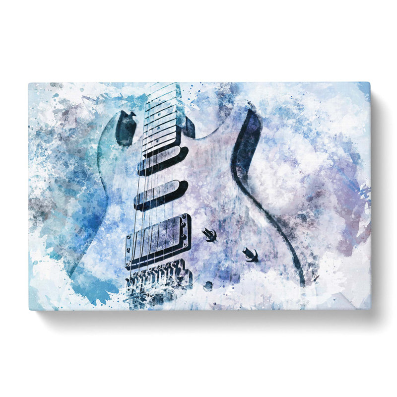 Electric Guitar in Abstract - Wrapped Canvas, 60cm H x 91cm W x 3cm D