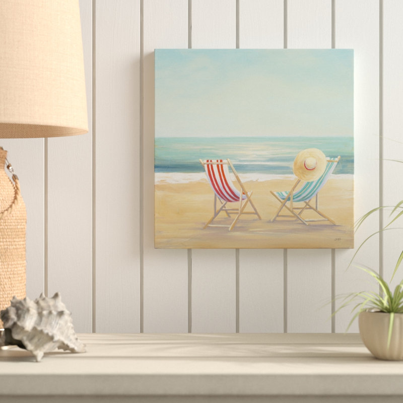 « the simple beach life », reproduction de peinture à l’acrylique sur toile tendue, H 14 po x l 14 po x P 2 po