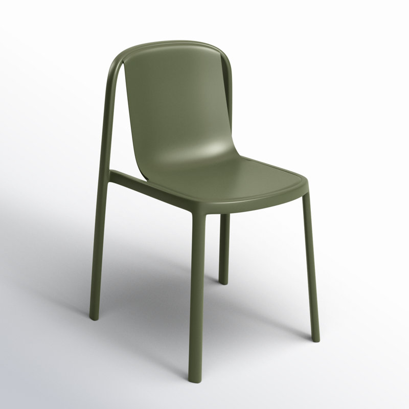 Decade 18'' H Stacking Side Chair, Green