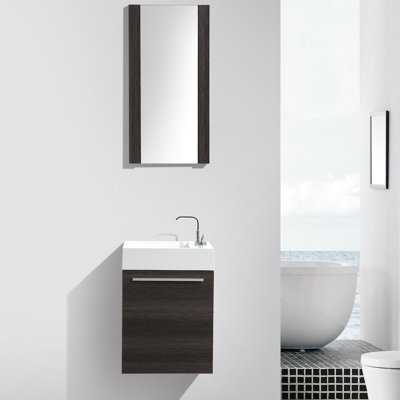 Mandel 18'' Single Bathroom Vanity with Acrylic Top