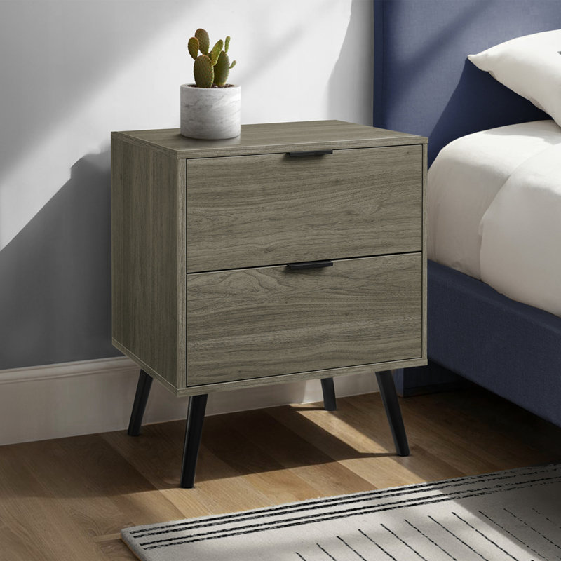 Table d'appoint, chambre à coucher, bout, salon, table de chevet, table d'appoint, tiroir de rangement, stratifié, moderne, contemporain