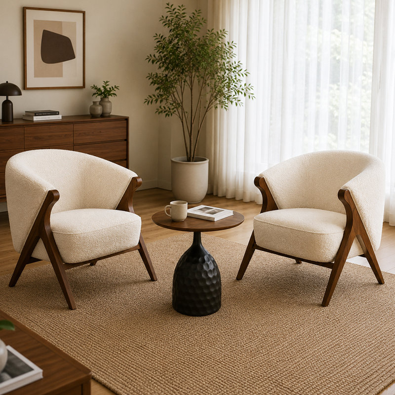 Fauteuil demi-tonneau Modern
