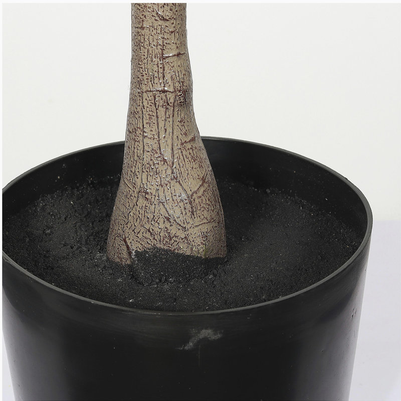 6pi d'olivier artificiel dans un pot en plastique noir, 1pc / ensemble