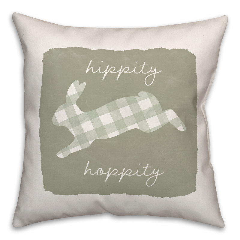  Housse et insert de coussin carré Hippity Hoppity, H 20 po x l 20 po x P 1,5 po
