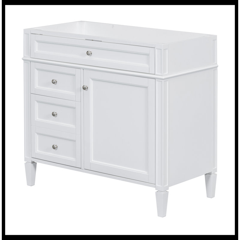 Mosinak 36.00'' Single Bathroom Vanity with Top, White