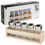 Wall Wood Spice Jar & Rack Set
