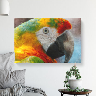 A Macaw Parrot - Wrapped Canvas