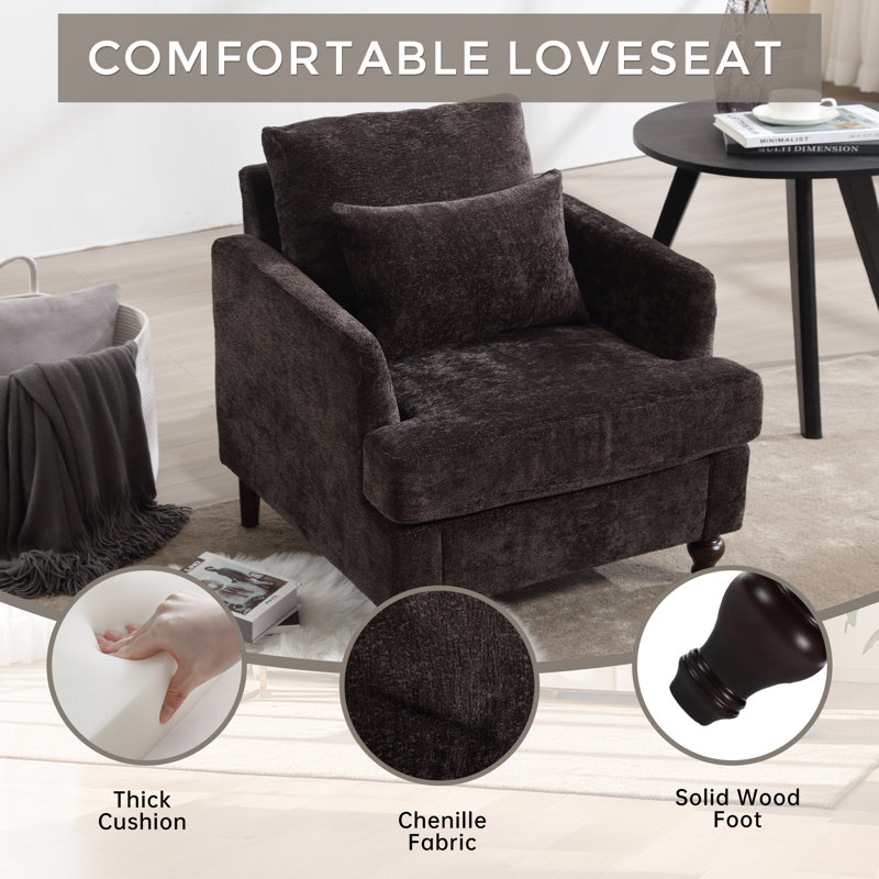 Oana Fabric Upholstered Recliner, Black 
