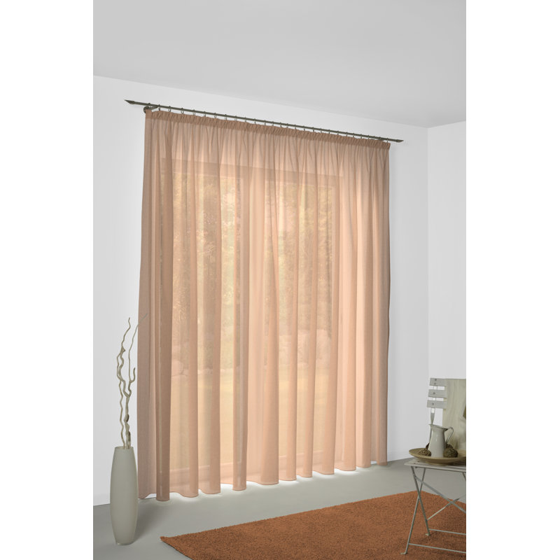 Sunday Semi Sheer Curtain, 142cm Width x 325cm Drop, Terra