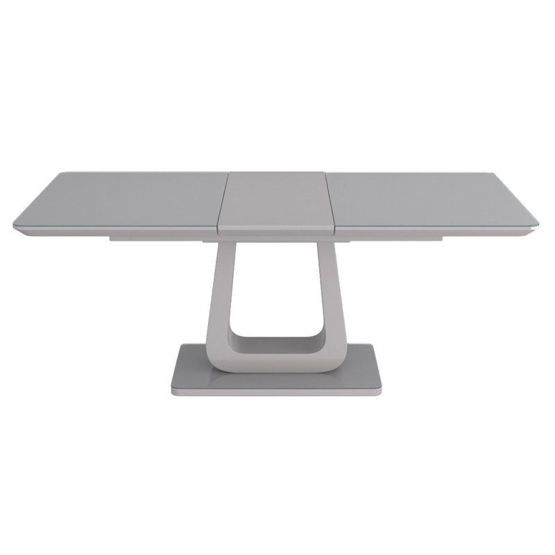 Table de salle à manger Zachary avec extension en gris chaud