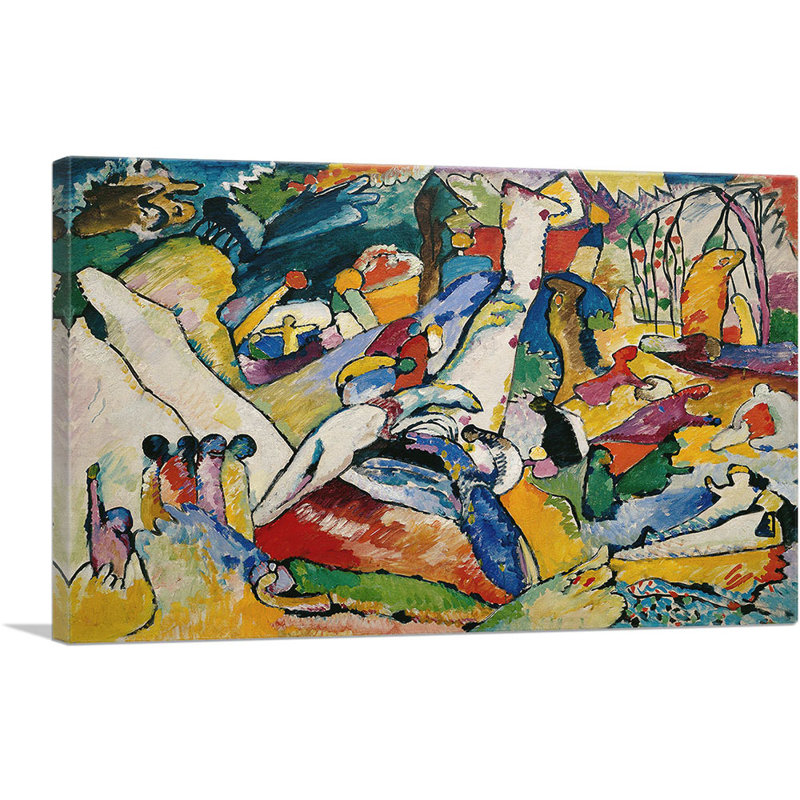 Croquis pour composition II 1910 par Wassily Kandinsky - reproduction sur toile tendue, H 26 po x l 40 po x 1,5 po