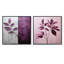 Mauve feuilles de prune - ensemble de 2 feuilles de collage carré-437256595-437256594