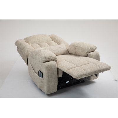 Power Lift Recliner Chair For Big And Tall Seniors: Lay Flat Lift Chair With Heat And Massage, Reclining To 180, 4 OKIN Motors, Adjustable Headrest And Lumbar