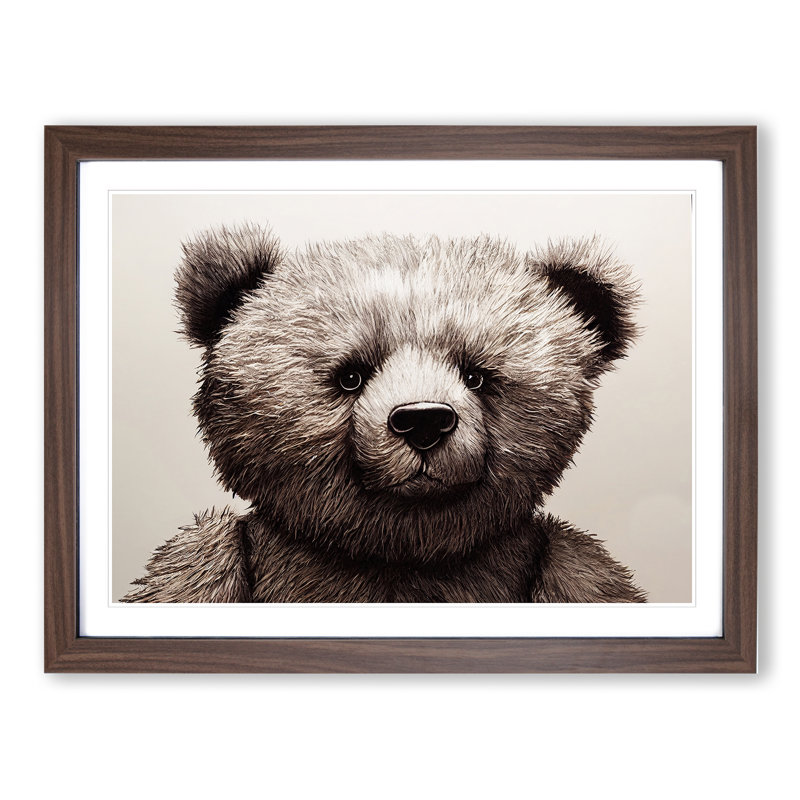 Spectacular Teddy Bear - Framed Print, 46cm H x 64cm W, Walnut Frame