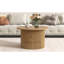 Table d'appoint Rustic Living - ronde avec tiroir de rangement et console à lattes verticales stables