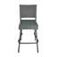 Ensemble de 2 tabourets de bar 29 po en rotin PE sans accoudoirs, gris