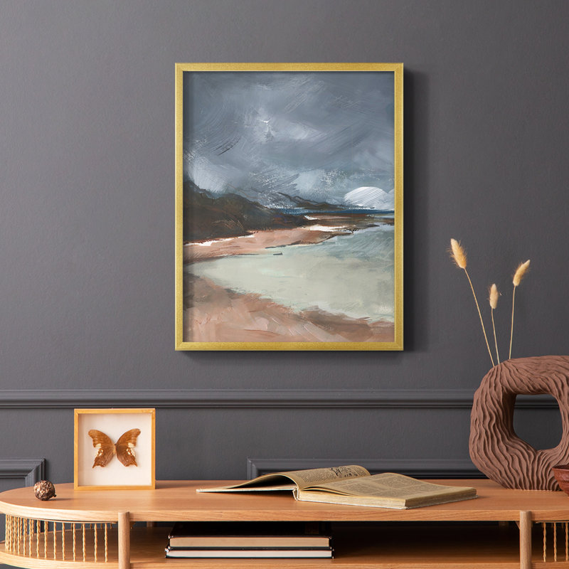 Sea Glass Storm II, reproduction encadrée - bois massif, H 28 po x l 22 po