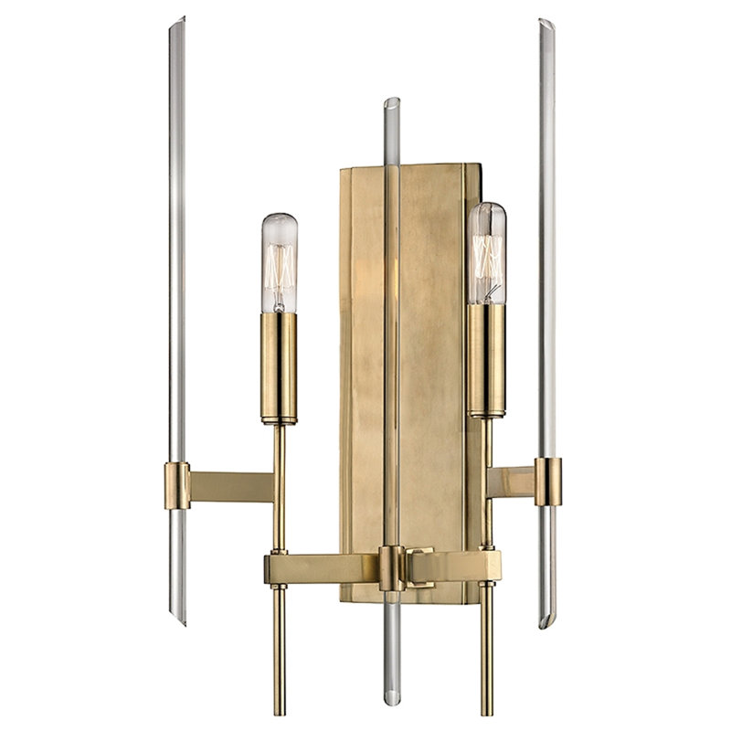 Bari 2 - Light Armed Sconce, Aged Brass