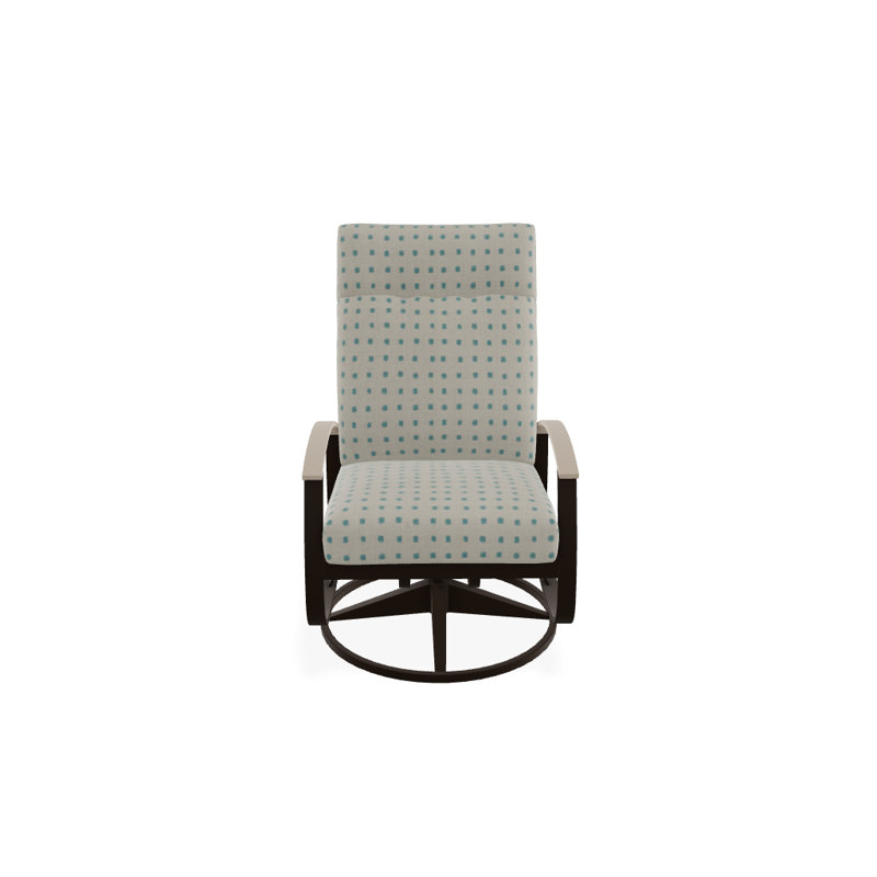 Belle Isle Outdoor Swivel Lounge Chair, Mineral Blue, Desert P60, Textured Kona