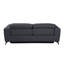 Canapé en cuir italien avec fauteuil inclinable Global United-1269277057