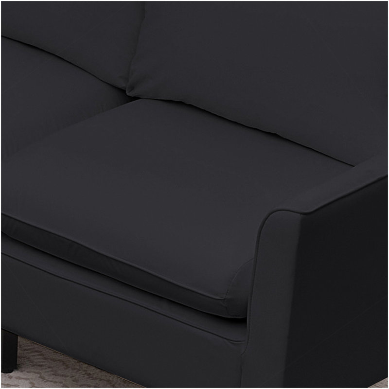 Causeuse en cuir Cat Paw, Noir