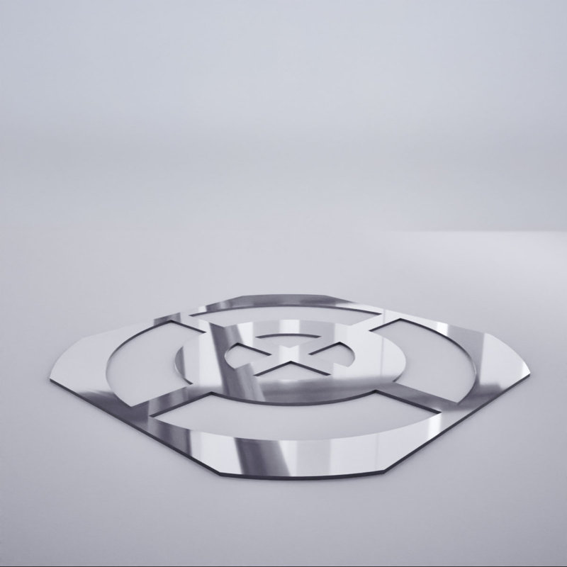 Panneaux muraux décoratifs en acrylique Sullivan, moyen, l 15 3/8 po x H 15 3/8 po x T 1/8 po, miroir argenté, Argent argent