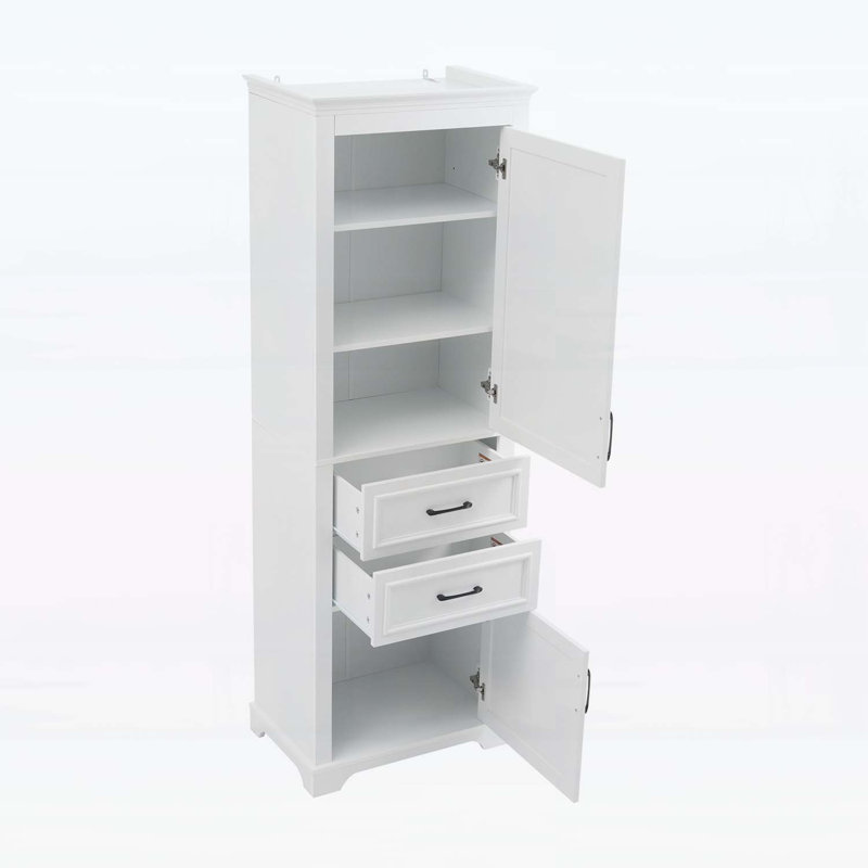 Freestanding Storage Cabinet With Adjustable Shelves